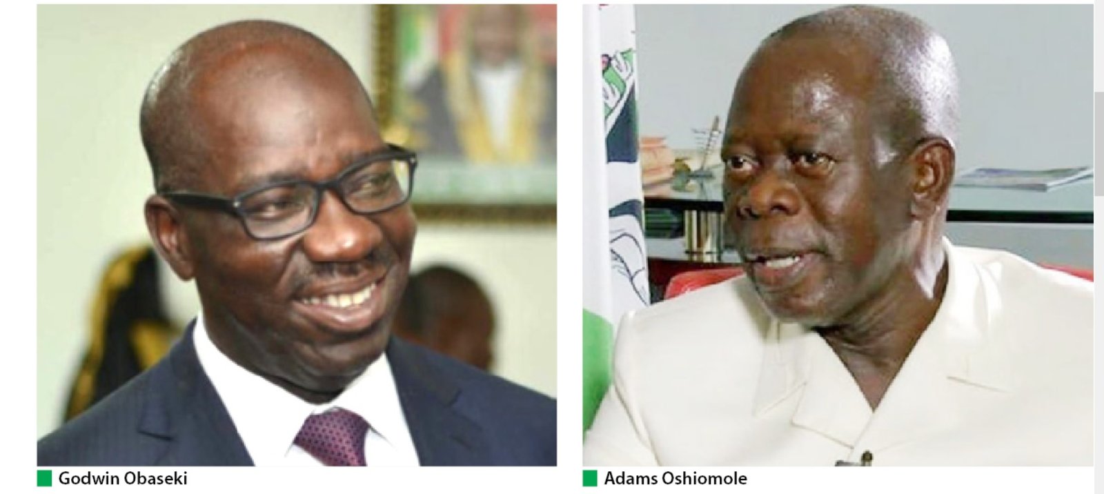 Adams Oshiomhole vs Obaseki