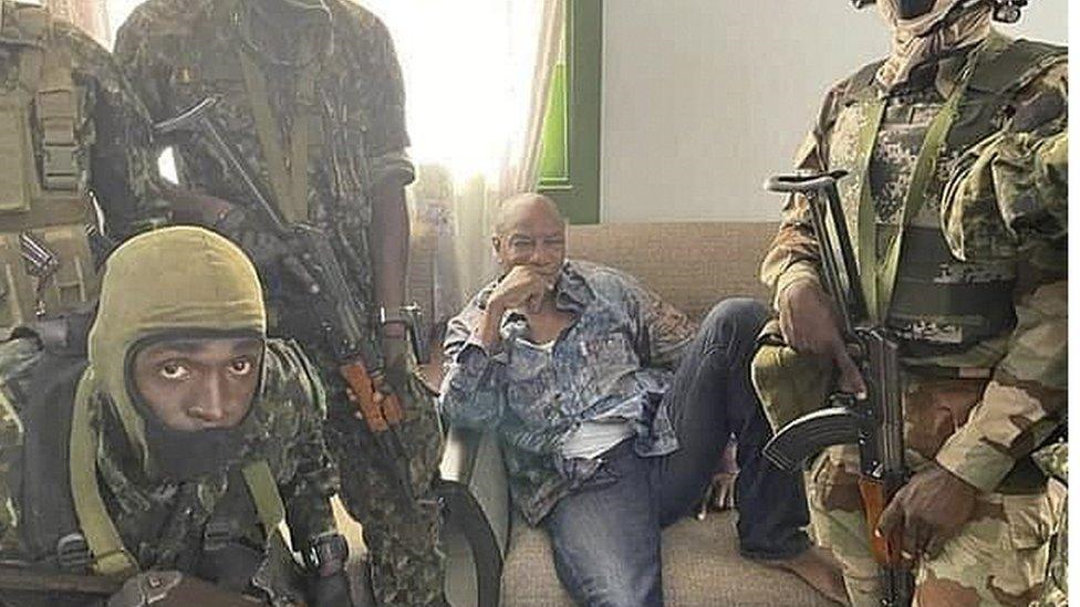 President Alpha Condé was captured on Sunday