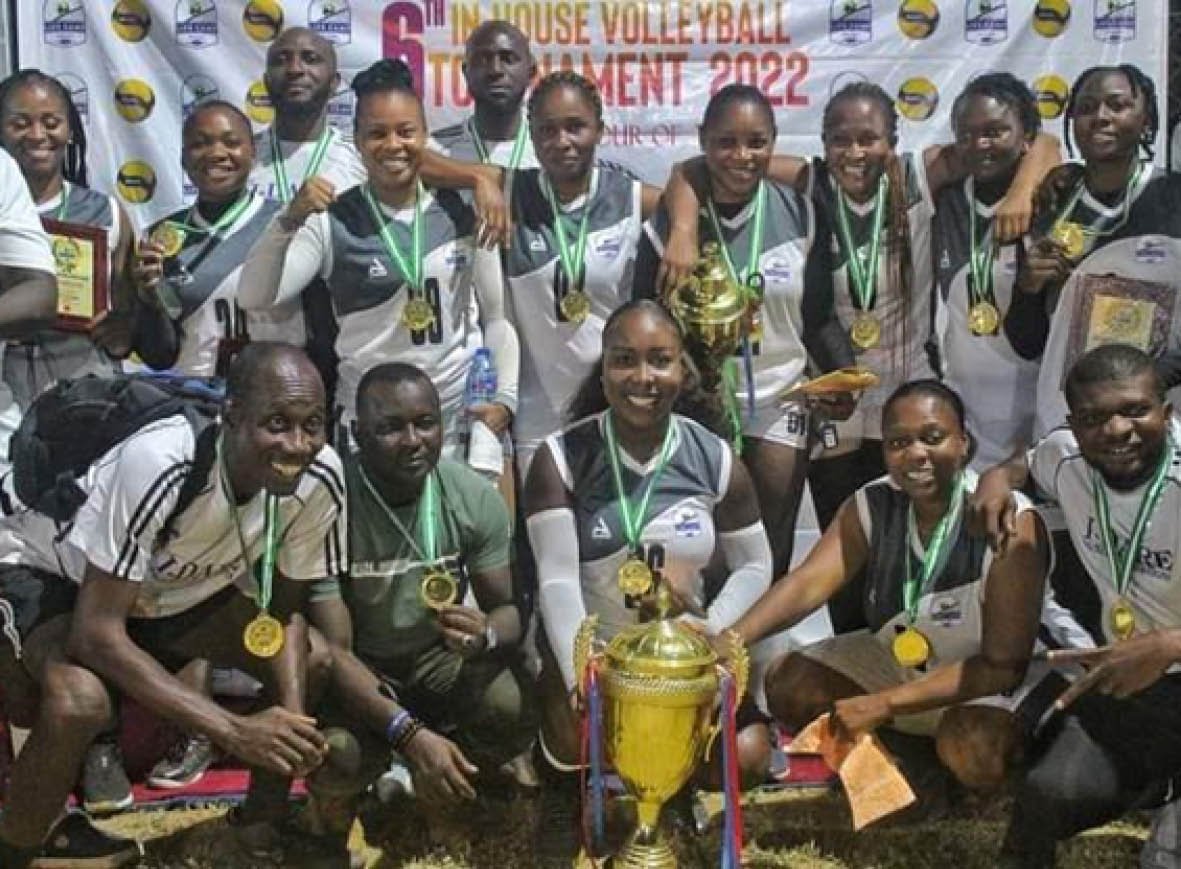 Team White players celebrating their victory
