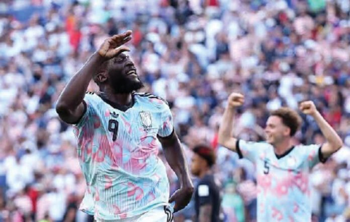 Lukaku celebrating his goal